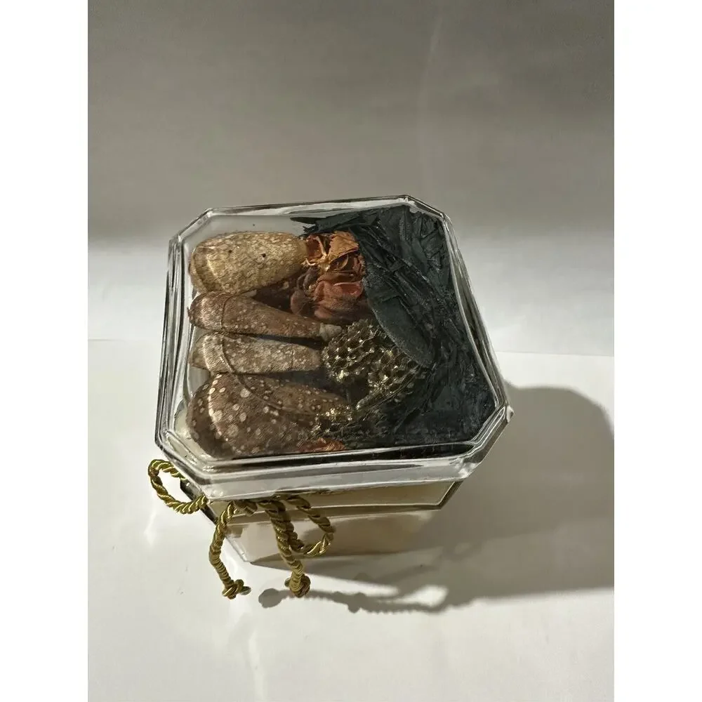Colonial Candle Of Cape Cod Spiced Fruit Pillar Candle In Jar Potpourri Lid RARE